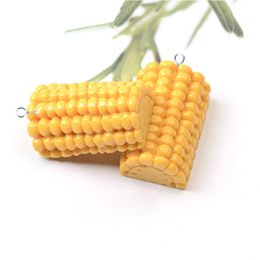 Resin Charms Simulation Food Maize Corn Pendants For Handmade Decoration Earring Jewellery Making Cute Floating Craft
