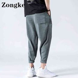 Zongke Ankle-Length Harem Pants Men Fashion Chinese Size 5XL Streetwear Men Pants Work Leggings 2022 Spring New Arrivals Y220308