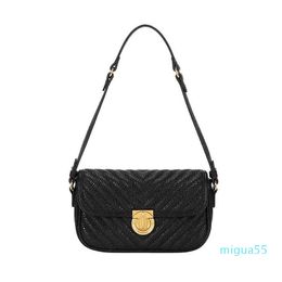 Fashion Bag Tote Woman Brand Black Luxury Quality Pu Leather Personality All-match Crossbody Shoulder Spring
