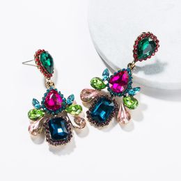 2021 Korean Statement Bohemia Steampunk Crystal dangle earrings for women 2021 Best Jewellery for Friend