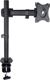 Single Monitor Fully Adjustable Computer Desk Mount, Articulating Stand for 1 LCD Screen Up to 32 Inches