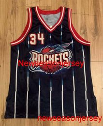 Stitched Vintage Champion Hakeem Olajuwon Jersey Embroidery Size XS-6XL Custom Any Name Number Basketball Jerseys