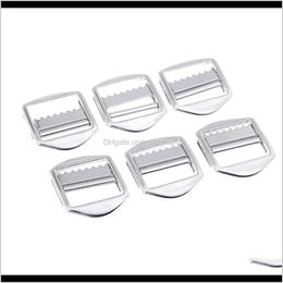 Sewing Notions Tools Apparel Drop Delivery 2021 6Pcs Metal Slider Buckles Ribbon Adjustment For Belt Strap Bag Accessories X0Mex