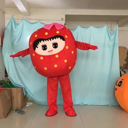 Halloween Strawberry Mascot Costume High Quality customize Cartoon Fruit Anime theme character Adult Size Christmas Birthday Party Outdoor Outfit