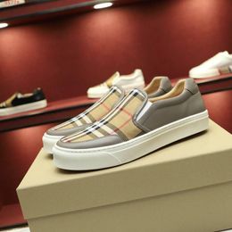 spring come UK - Men dress shoes spring and summer trend leisure board classic lattice pedal stripe decoration non-slip wear-resistant rubber sole come with box