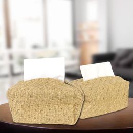 linen napkin holder Australia - Tissue Boxes & Napkins Desktop Paper Holder Cotton Linen Fabric Napkin Case For Home Living Room Office Car Box Simple Dining Table