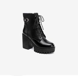 Женские ботинки черная платформа обувь Lady Womens 8 см 10 см. КОЖЕРНЫЕ ОБУВНЫ