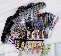 Мода окрашенная наклейка для ногтей наклейка леопарда серия эстетических ногтей наклейки наклейки цветок маникюр инструменты для салона и DIY