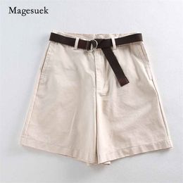 Summer Women Shorts Casual Thin for Loose Plus Size High Waist Female A-line Black podenki Damskie 7411 210518