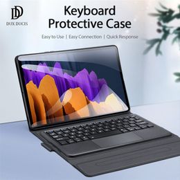 DUX DUCIS Wireless KeyboardTablet PC Cases for Samsung Tab S7 (T870/T875/T876B) Leather Cover