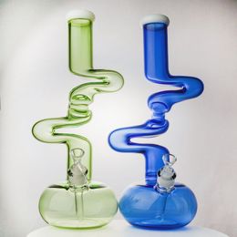 Unique Hookahs Big Beaker Bong Diffused Downstem Water Pipes Dab Rigs 17mm Female Joint With Glass Bowl