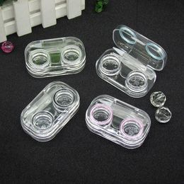 100Pcs Transparent containers for contact lenses box case Glasses Color Double-Box Eyewear Accessories
