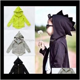 Dinosaur Jackets Boys Cartoon Hooded Tops Outwear Animal Coat Children Ins Garment Jumper Baby Clothing 9Jlqh Iptr3