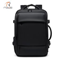 Rowe Men Backpack Expandable Business Travel Backpacks Waterproof Anti Theft 17.3 Inch Laptop Backpacking For Male