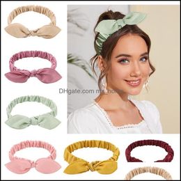 Hair Aessories Baby, Kids & Maternity Lovely Ears Hairbands Girls Soft Candy Colour Headband Makeup Shower Spa Fashion Elastic Drop Delivery