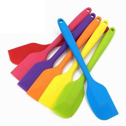 New Silicone Spatula Cream/butter Scraper Non-stick Rubber Cake Spatula For Cooking Baking Heat Resistant Dishwasher Safe Cake Tools