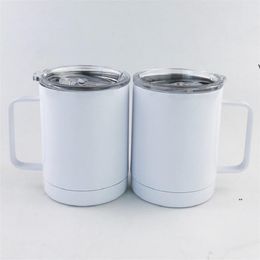 new 12oz Blank Sublimation Wine Mugs Stainless Steel Insulated Coffee Cups Double Wall Vacuum Portable Travel Tumblers SEA WAY EWF7862