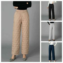 Y2k Cotton Trousers for Women Snow Outerwear Winter High Waist Thick Casual Feet Harem Pants Warm women 211124