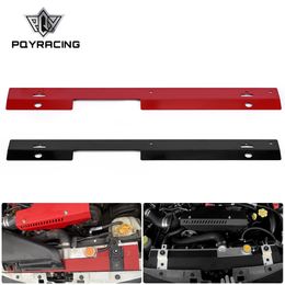 Black/Red Aluminium Car Accessories Radiator Shroud for 02-07 Subaru WRX & STi Car Accessory Cover 1 Pack PQY-CCR06