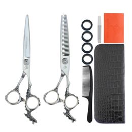 Univinlions 6" Professional Hairdressing Scissors Kit Barber Shears Janpanese Steel Barbearia Acessorios Hair Cutting Scissors