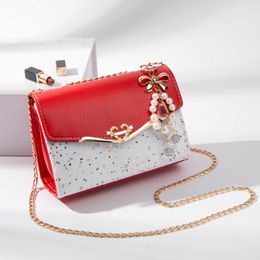 HBP 2022 Frauen Neue Abendtaschen Netzwerk Promi Ins Stil One Shoulder Messenger Mode Vielseitige kleine Duftkette Tasche Handtasche 006