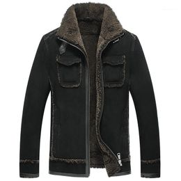 Men's Leather & Faux Genuine Jacket Winter Men Original Real Wool Fur Coats Sheepskin Coat For Bomber Jackets Plus Size 5xl MY1770
