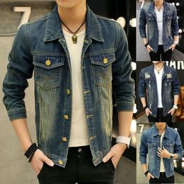 Men's Jackets 2021 Spring And Autumn Solid Colour Fashion Wild Denim Jacket Trend Slim Korean Handsome Casual