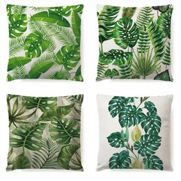 Cushion/Decorative Pillow The Tropical Plant Fashion Leaves Rainforest Cover Cushion Cotton Digital