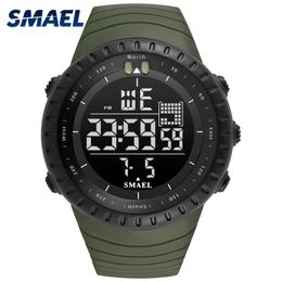 Men Watches Big Dial Digital Watch Man Water Resisitant 5bar Led Watches Digital Date 1237 Sport Wrist Watch Stopwatch Military X0524