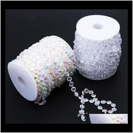 Decoration Event Festive Supplies Home & Garden99 Feet/30Meters Clear Garland Diamond Strand Hanging Crystal Acrylic Bead Curtain Chains Part