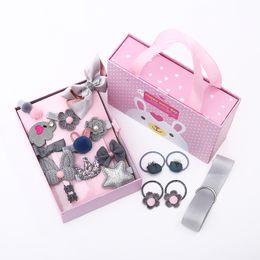 Set coreano da 18 accessori per forcine per bambini con copricapo con fiocco per bambini