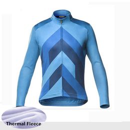 MAVIC Team Mens Winter thermal Fleece Cycling Jersey Long Sleeve Racing Shirts MTB Bicycle Tops Bike Uniform Outdoor Sportswea S21042980