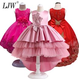 New High quality baby lace princess dress for girl elegant birthday party dress girl dress Baby girl's christmas clothes 2-12yrs Q0716