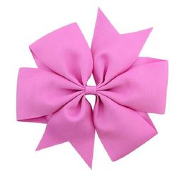 2022 New 30 Colours Girl Hairs Bows Solid Colours 6 inch Bow Design Girls Clippers Hair Clips Accessory