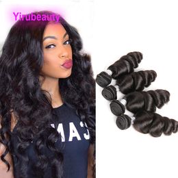 Indian Deep Wave Loose Wavy 100% Human Hair Extensions Natural Colour 4 Pieces 5 Bundles 10-30inch Wholeslale