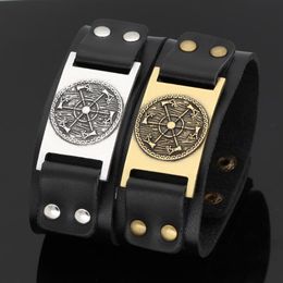 Men Viking Axe Shield Amulet Bracelet Jewlery -fit 20CM - 25CM Bangle