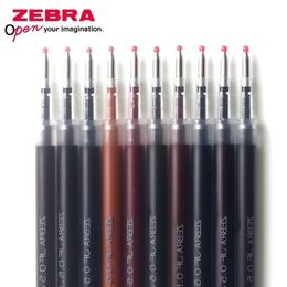 10PCS Zebra Limited JJ15 Sarasa Grand Gel Pen Refill JF-05 Quick-drying Refill Suitable for JJ15/JJ55/JJ56 10 Colour Options 210330