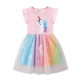 Girls Unicorn Dresses Sleeveless Party Tutu Princess Birthday Cute Children's Clothes Frocks Costume Kids Wear