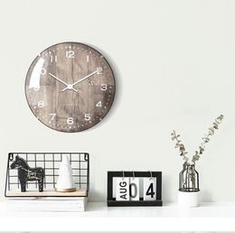 The latest wall clocks, 8-inch frameless plastic dual-purpose silent movement, arched convex glass clock