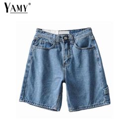 Summer shorts for women Vintage black denim shorts women blue jeans shorts plus size korean short jeans feminino 210625