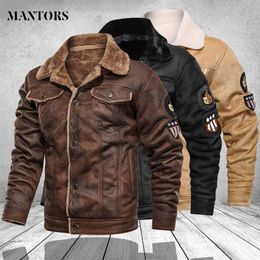 Mens Leather Jackets Motorcycle Fashion Stand Collar Zipper Pockets Male Vintage PU Coats Biker Faux Leather Fashion Outerwear 211008