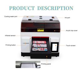 Jiutu Commercial Private Custom Pattern Batch Printing Inkjet A4 UV Flatbed Printer Machine For Mobile Phone Silicone Case Glass Plastic