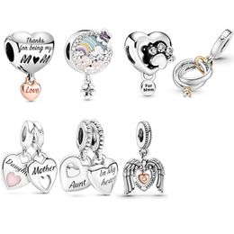 925 Sterling Silver Pendant Mouse Monster Castle Series Charm Bead Fit Pandora Bracelet Necklace Women Jewellery gift