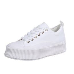 Thick-soled canvas shoes women's 2022 new spring and autumn all-match women shoe muffin small white soft-soled biscuits casual board trend