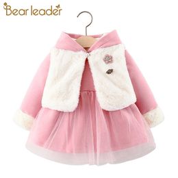 Bear Leader born Baby Autumn Dress Fashion Kids Cute Princess Dress Party Outfits Toddler Flowers Sweet Costumes 210708
