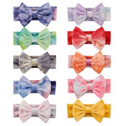 Girls Hair Accessories Baby Headbands Things Children Headband Kids Head Bands Velvet 4 Inch Bow Print Hairband Elastic Childrens Accessory