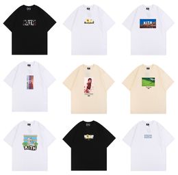 Boy 2022 Yeni Kith Tokyo Shibuya T shirt Erkek Kadın Yüksek Kaliteli Sokak Görünümü Baskı Gömlek Tee Tops GÜL OFas Kiremit Tees t-Shirt