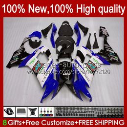 Motorcycle Body For KAWASAKI NINJA ZX 10R ZX10 10 R 1000 CC ZX10R 08 09 10 Bodywork 56No.179 ZX1000 C Blue white blk 1000CC ZX-10R 2008 2009 2010 ZX1000C 2008-2010 Fairing