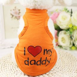 I Love Series Fashion Pet Supply Dog Apparel Clothes Cat Vest Summer Vests Soft Ventilation Sublimation Pup Dogs Shirt Puppy Clothe Thin Cool Clothing Jacket S A03