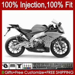 Injection Kit For Aprilia RSV4 RSV1000R RSV-1000 2009 2010 2011 2012 2013 2014 2015 39No.85 RSV1000RR 09-15 RSV 1000 RSV1000 R RR 09 10 11 12 13 14 15 Gloss Grey Fairing